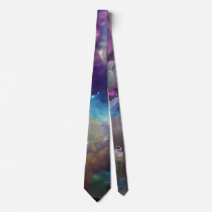 Space Nebula rosa blue gult Alcohol bläck art Slips