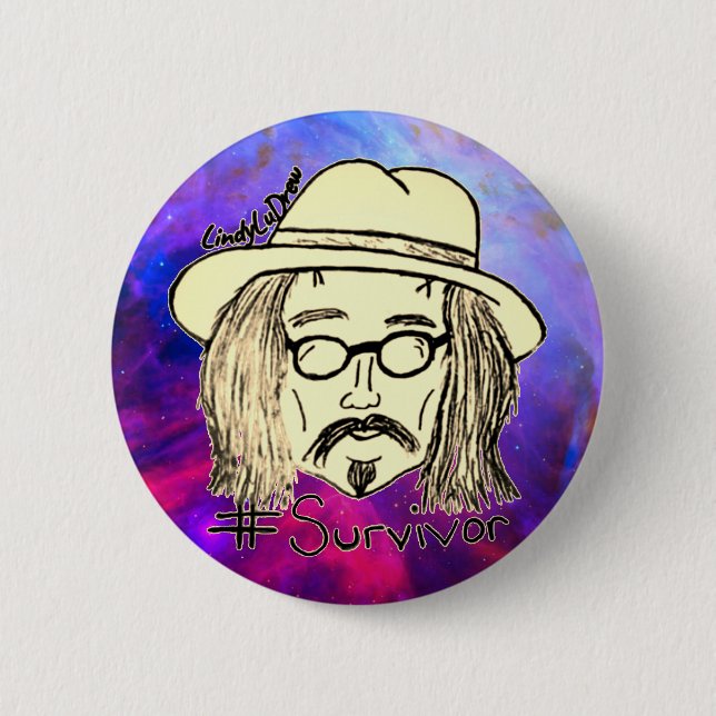 Space Nebula - Survivor pin/ Knapp (Framsida)