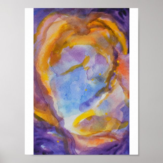 Space Nebula Watercolor Poster (Framsidan)