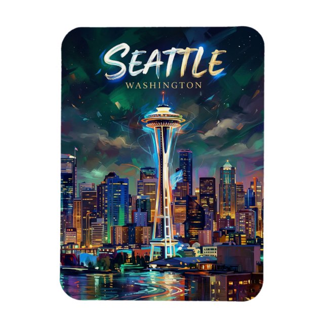Space Needle USA Magnet (Vertikal)