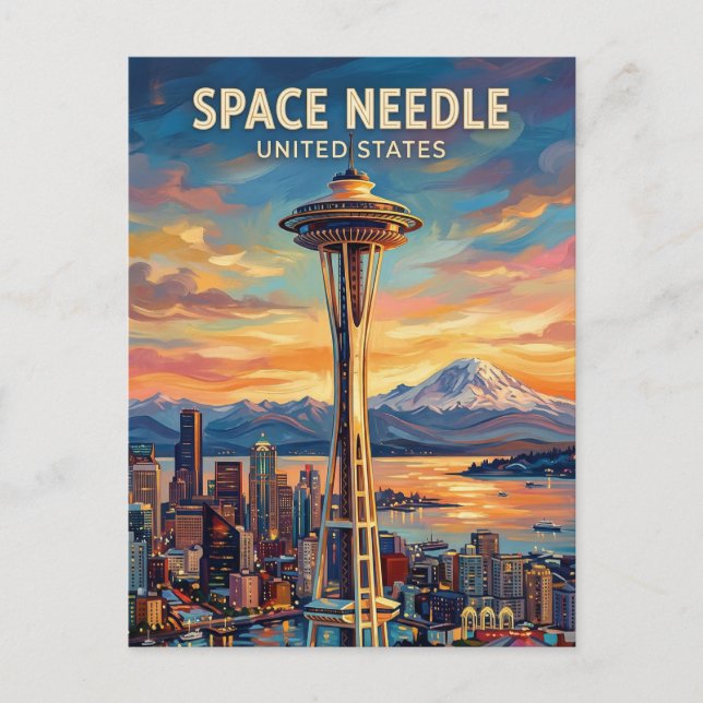 Space Needle Washington State Vykort (Framsida)