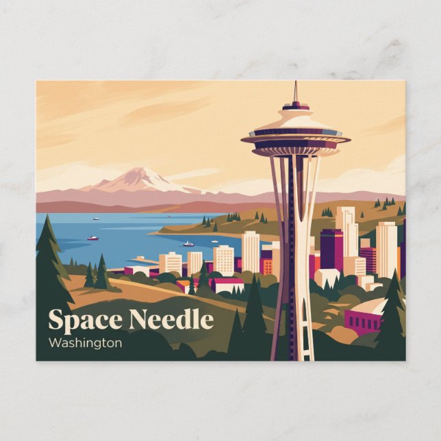 Space Needle Washington Vykort (Framsida)