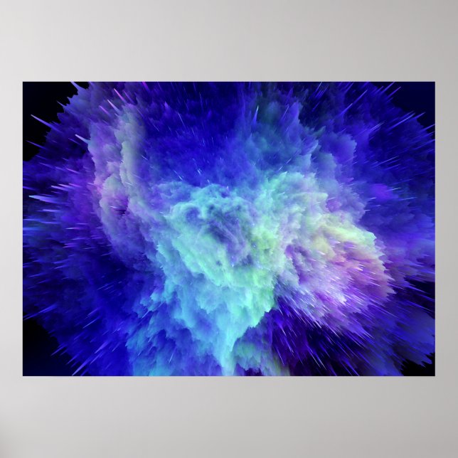 Space Neon Explosion #1 Poster (Framsidan)