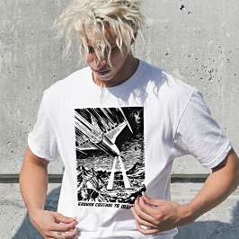 Space Odyssey Äventyr Retro Tecknad T Shirt