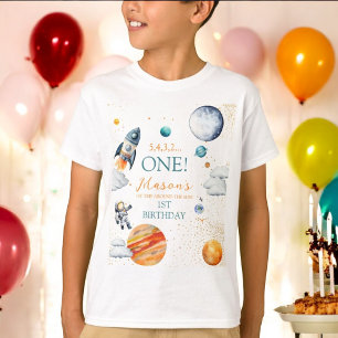Space Odyssey Birthday First Boy T Shirt
