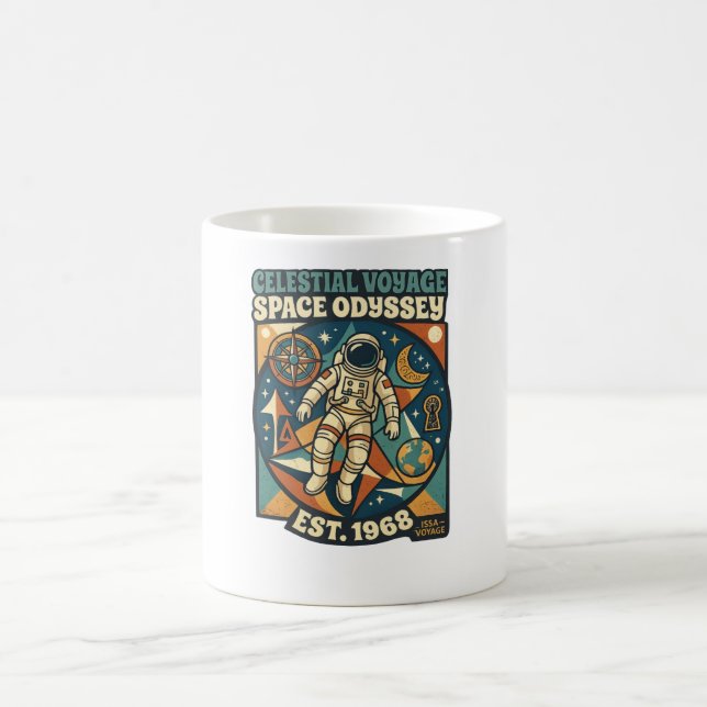 Space Odyssey – Cosmic Adventure for Space Lovers Kaffemugg (Center)