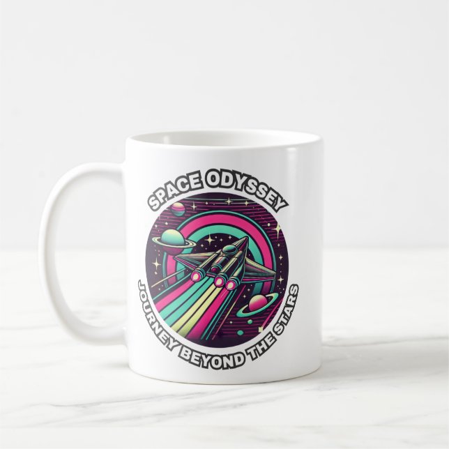 Space Odyssey: Journey bortom Stars Space Odys Kaffemugg (Vänster)