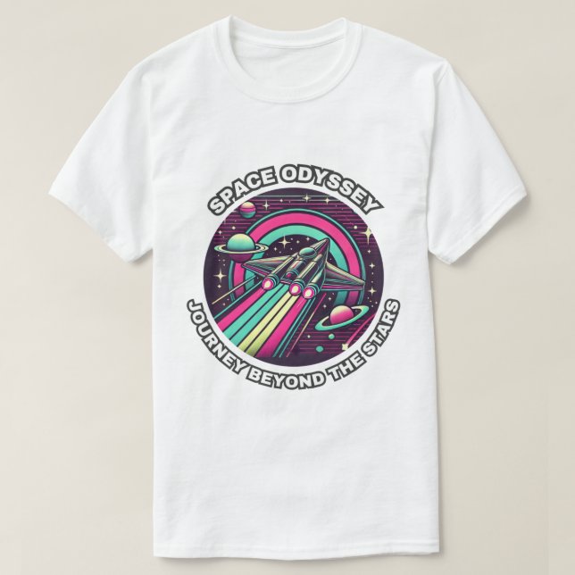 Space Odyssey: Journey bortom Stars Space Odys T Shirt (Design framsida)