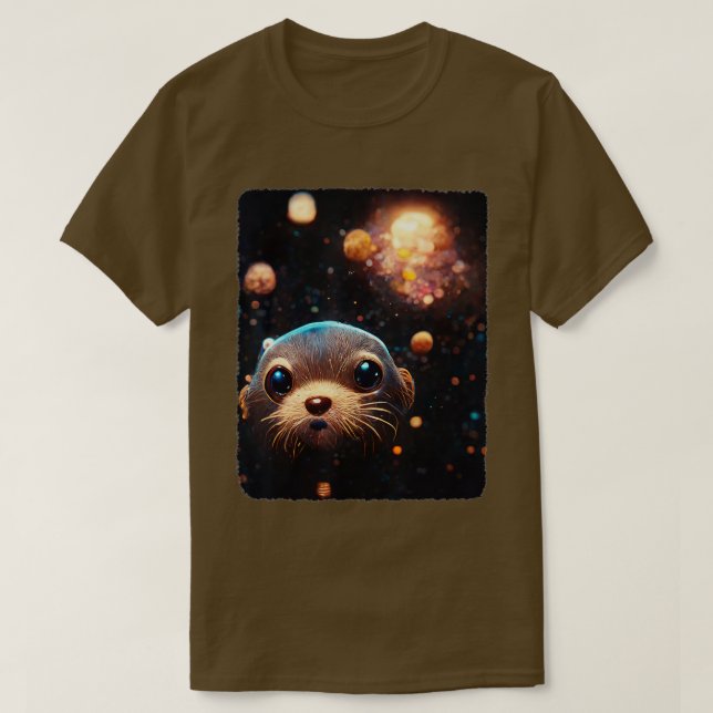 Space Otter Funny Cosmic Otter Pajamas Otter Spac T Shirt (Design framsida)