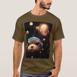 Space Otter Funny Cosmic Otter Pajamas Otter Spac T Shirt