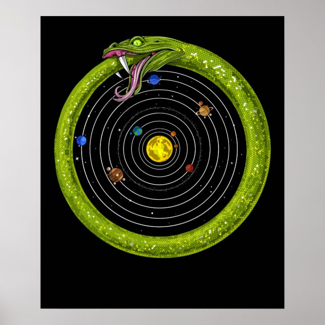 Space Ouroboros Solar System Poster (Framsidan)