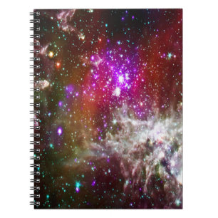 Space - Pacman Nebula Anteckningsbok Med Spiral