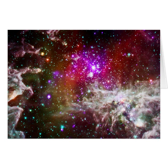 Space - Pacman Nebula Hälsningskort (Framsidan Horizontal)