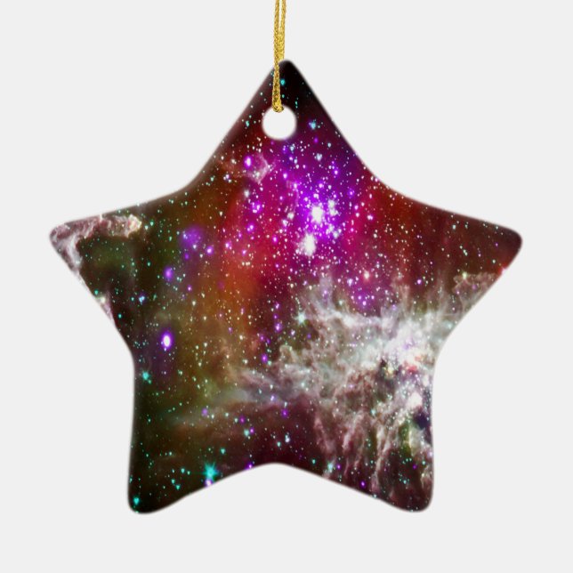 Space - Pacman Nebula Julgransprydnad Keramik (Framsidan)