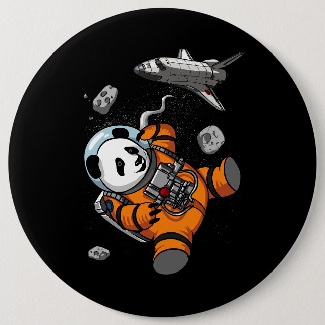 Space Panda Bear Astronaut Galaxy Cosmic Animal Knapp (Framsida)