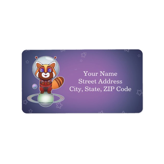 Space Panda Chippy! Adressetikett (Framsidan)