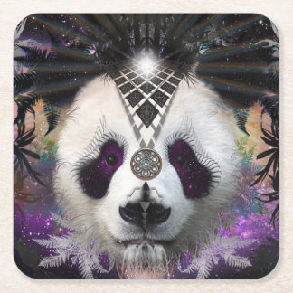 SPACE PANDA UNDERLÄGGS UNDERLÄGG PAPPER KVADRAT