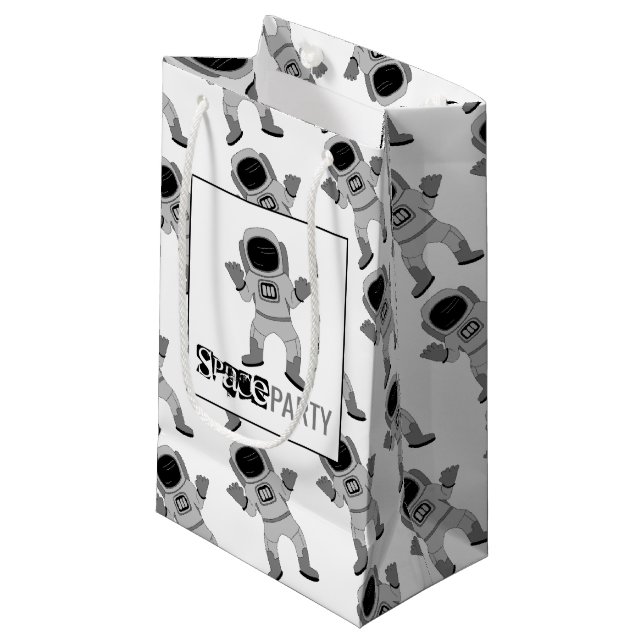 Space Party Astronaut, födelsedag (Framsidan Vinklad)