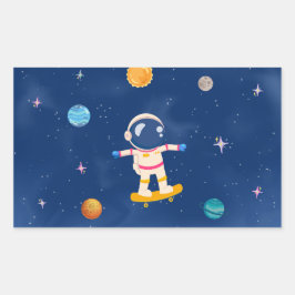 Space Party Collection! Rektangulärt Klistermärke