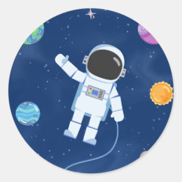 Space Party Collection! Runt Klistermärke