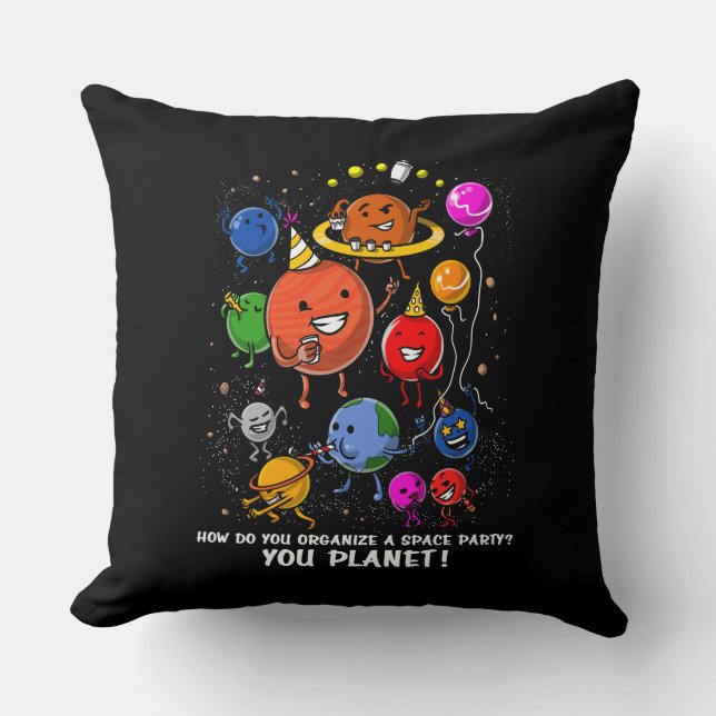 Space Party Planet Astronomy Cosmic Galaxy Kudde (Framsida)
