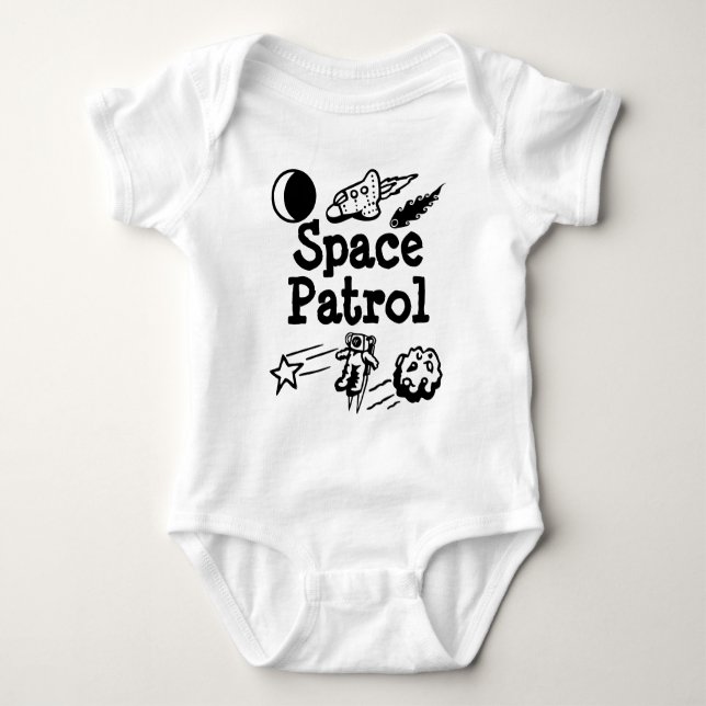 Space Patrol Baby T Shirt (Framsida)