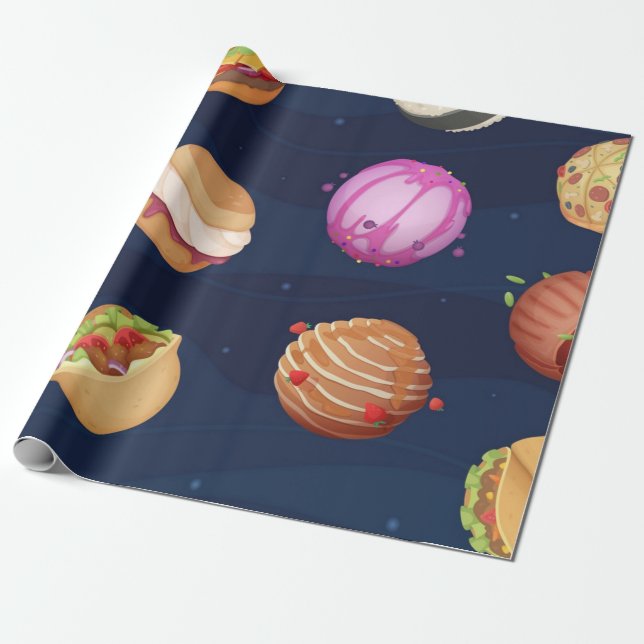 Space pattern presentpapper (Utrullad)