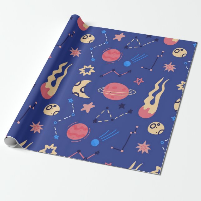 Space pattern presentpapper (Utrullad)