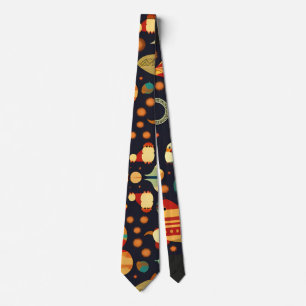 Space Penguins Retro Mönster Slips