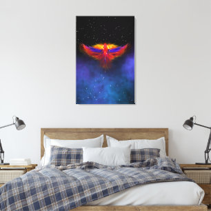 Space Phoenix Nebula Canvastryck