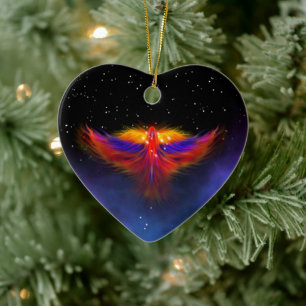 Space Phoenix Nebula Julgransprydnad Keramik