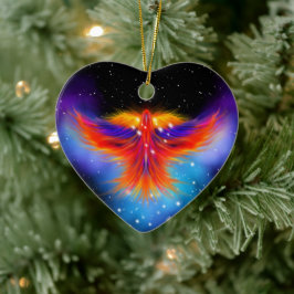 Space Phoenix Nebula Julgransprydnad Keramik
