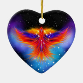 Space Phoenix Nebula Julgransprydnad Keramik