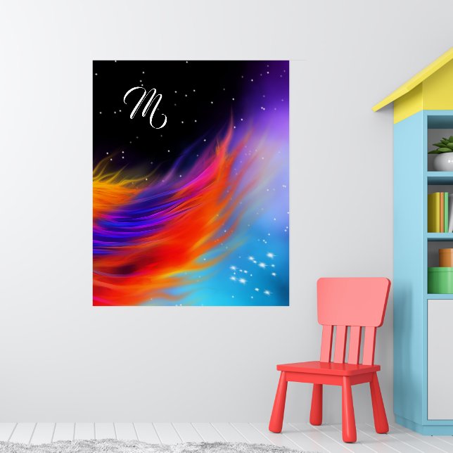 Space Phoenix Vinge Monogram Poster (Barnkammare 1)