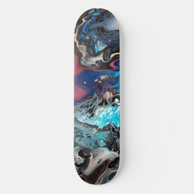 Space pouring mini skateboard bräda 18,5 cm (Framsida)