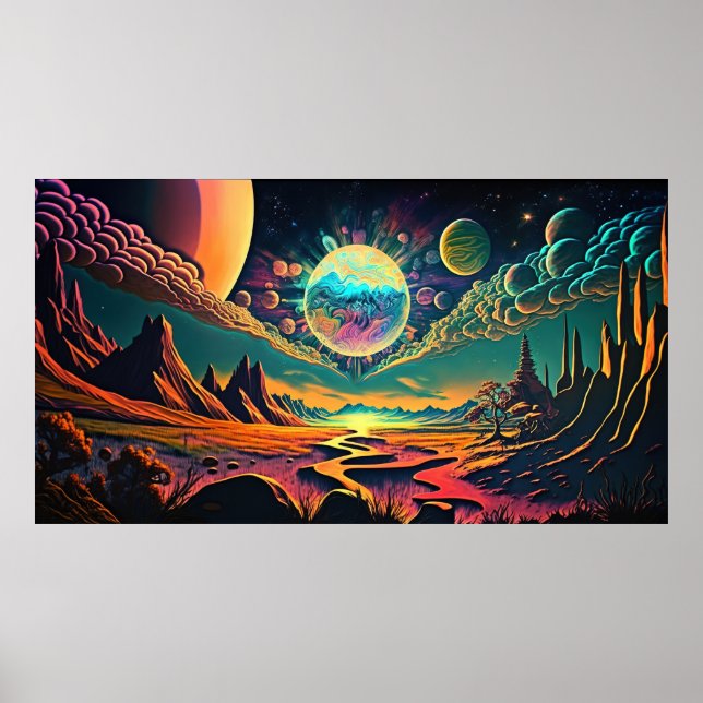 Space Psychedelic Poster (Framsidan)