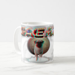 Space Pug 3D Kaffemugg