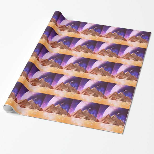 Space Pyramids Presentpapper (Utrullad)