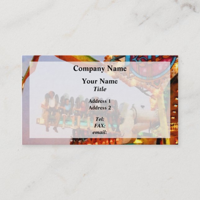 Space Racer Closeup Visitkort (Framsida)