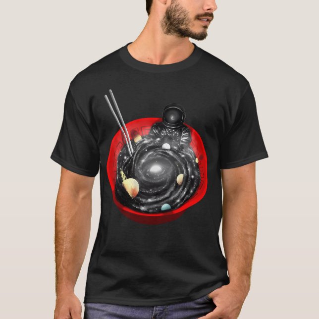 Space Ramen Bath T Shirt (Framsida)