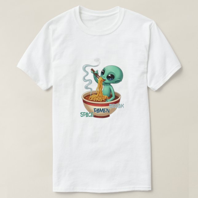 space ramen break t shirt (Design framsida)