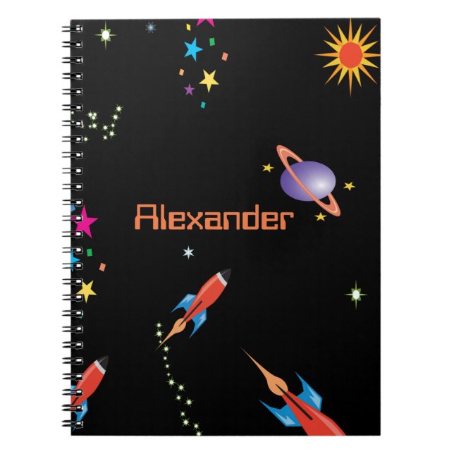 Space Rocket Boys School Personal Anteckningsbok (Framsidan)