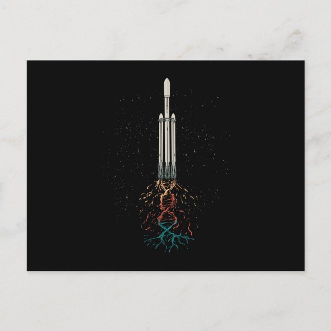 Space Rocket-DNA Vykort (Framsida)