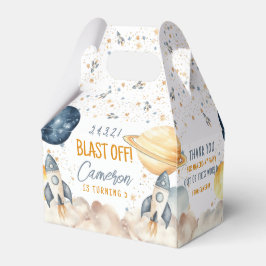 Space Rocket Frakt Rymden Födelsedagsfest Presentaskar