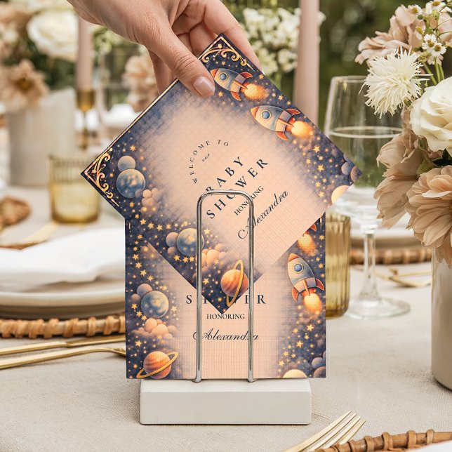 Space Rockets Stars Baby Shower Pappersservett (Skapare uppladdad)