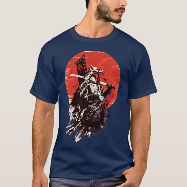 Space Samurai Bounty Hunter Japanese Edition gift T Shirt (Framsida)