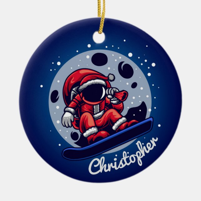 Space Santa Julgransprydnad Keramik (Framsidan)