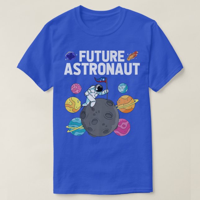 Space Science Galaxy Moon Landing Planets Future A T Shirt (Design framsida)