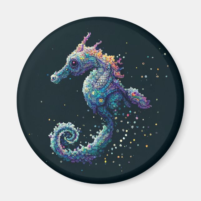 Space Seahorse Magnet (Framsidan)