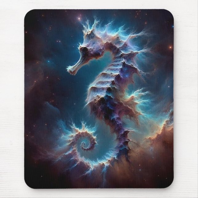 Space Seahorse Mousepad Musmatta (Framsidan)